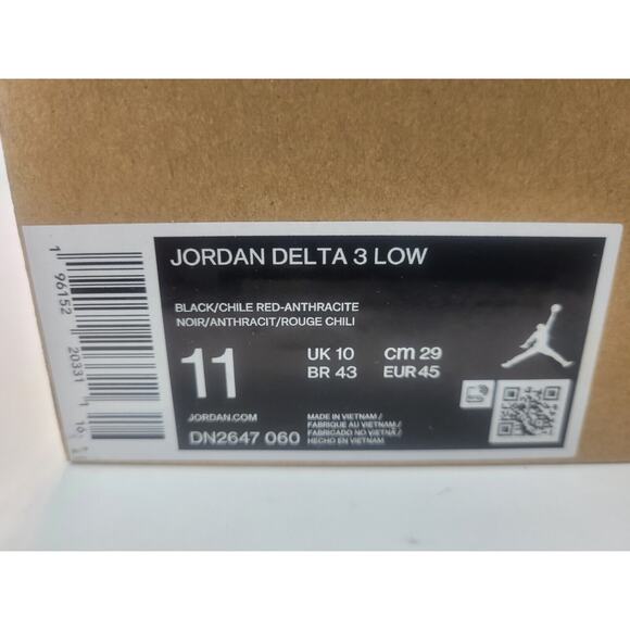Brand new Jordan Delta 3 Low Black Red DN2647-060 Multisize main image 10